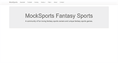 Desktop Screenshot of mocksports.com