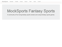 Tablet Screenshot of mocksports.com